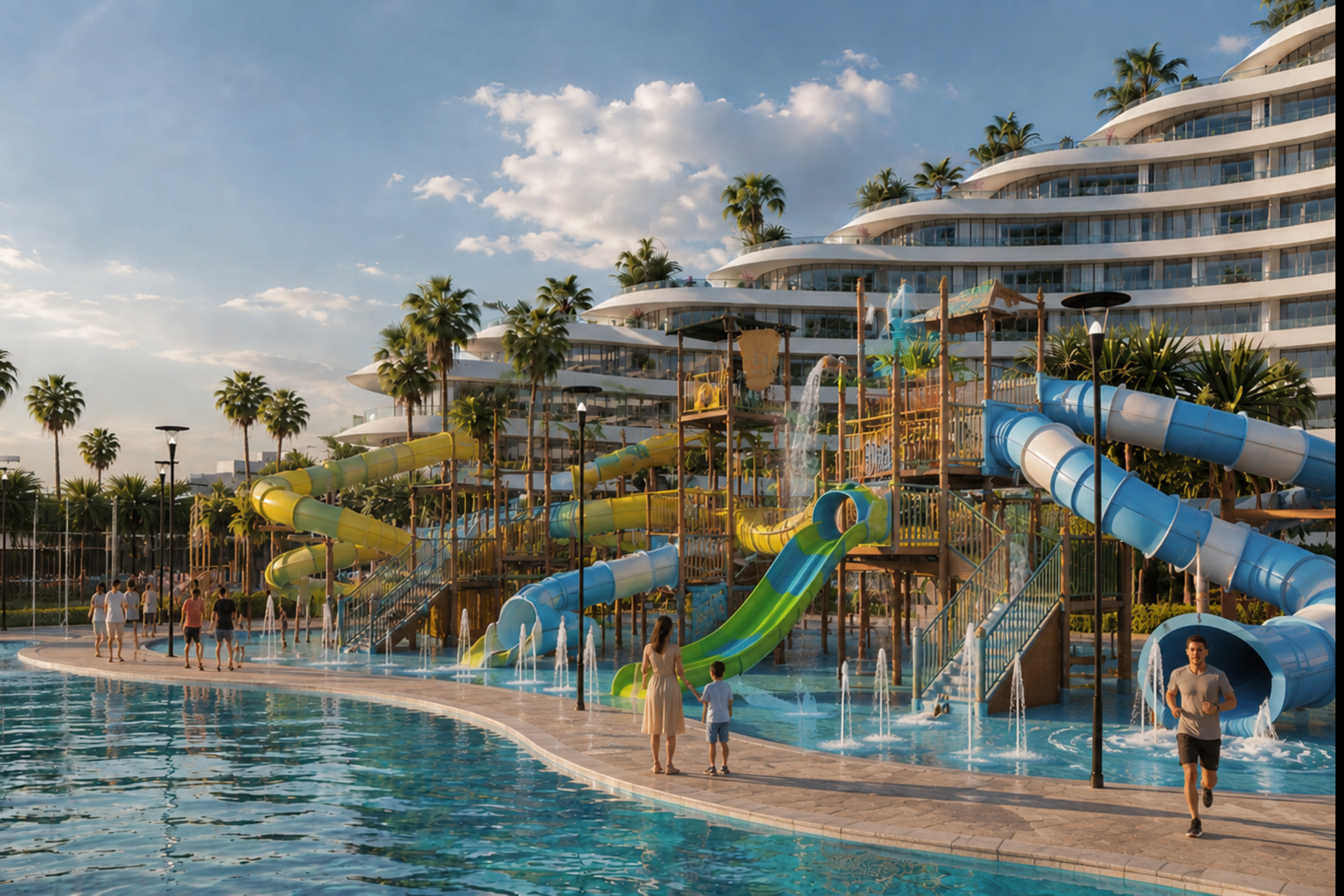 Deluxe Residence pool deck render