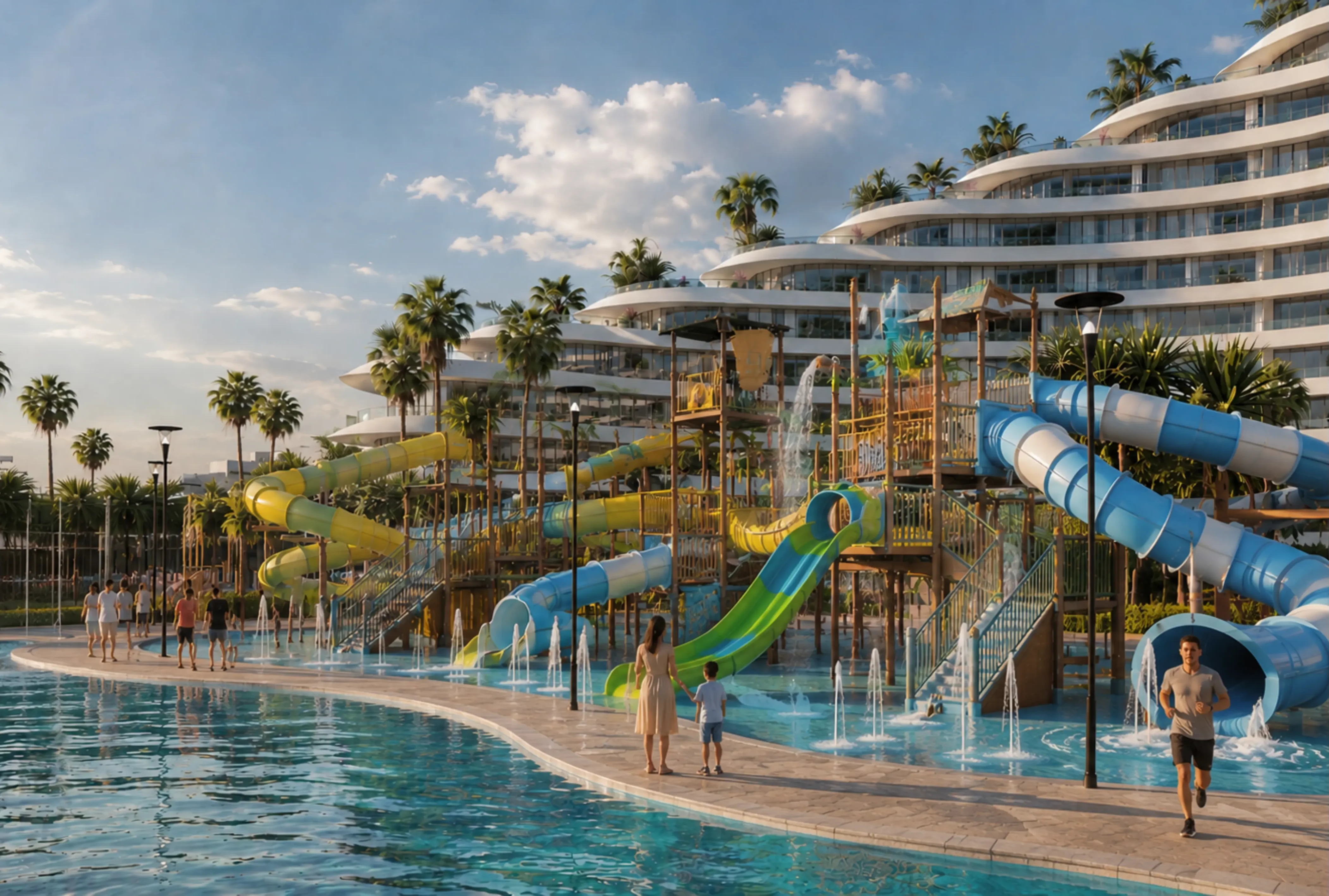 Deluxe Residence pool deck render